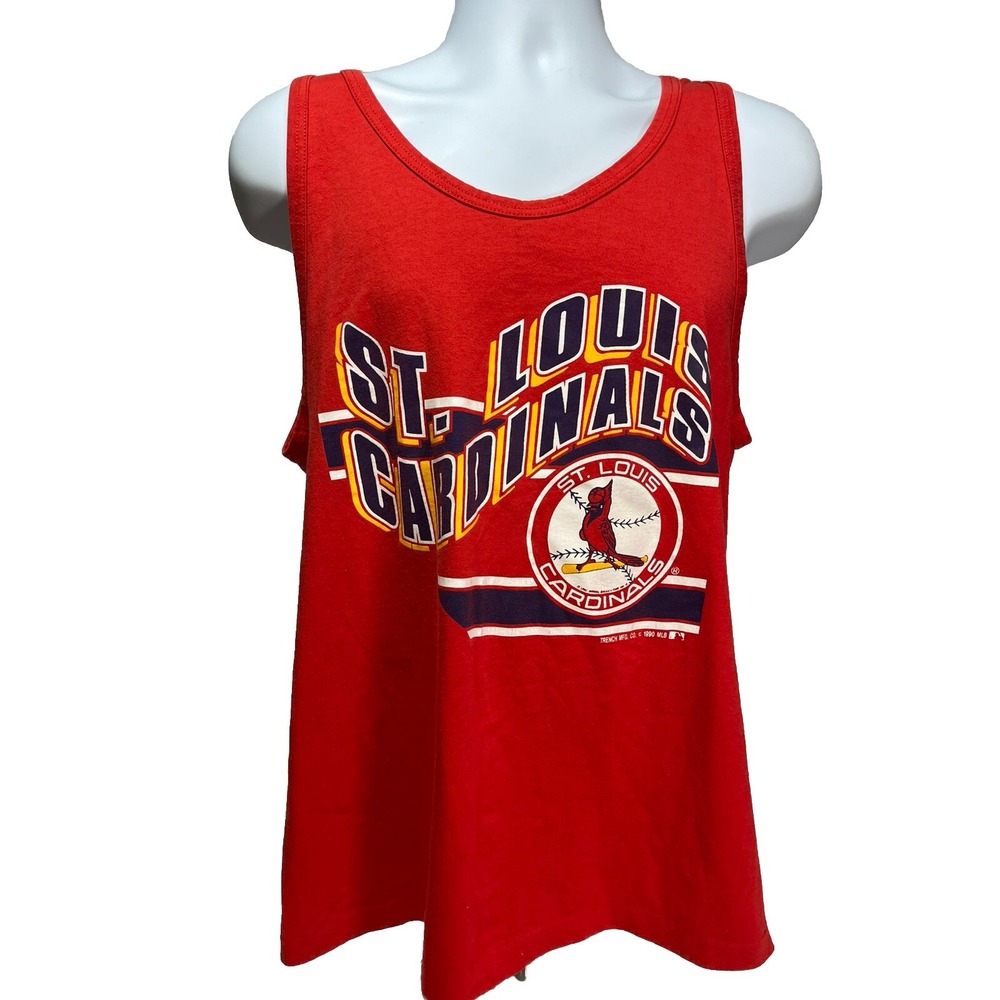 St Louis Cardinals Vintage 1990 Tank Top‎ T-Shirt By Trench MLB Single Stitch